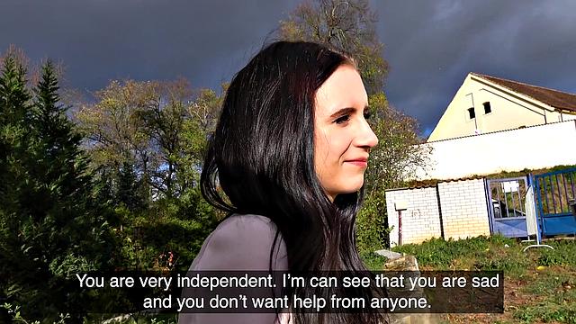 Watch this tattooed brunette tease ex with her tight pussy in a park fuck-fest