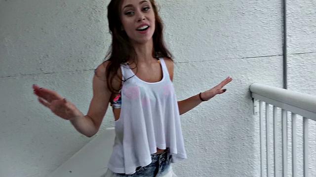 Curly-haired GF goes wild with deepthroating, doggystyle & facial in hot POV clip