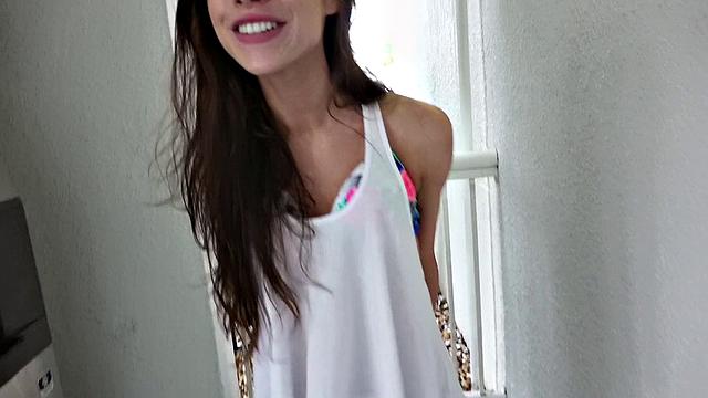 Curly-haired GF goes wild with deepthroating, doggystyle & facial in hot POV clip