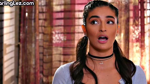 Horny lesbian scissoring her BFF after fingering