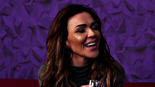 Busty British voyeur teases wanker till precum