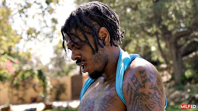 Local Milf Teases Big Dick Yard Worker