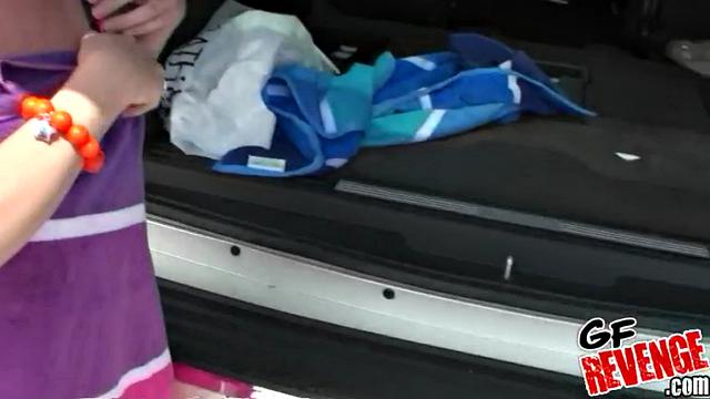 Van Strip gives an unforgettable outdoor handjob and gets her bald pussy drilled hard