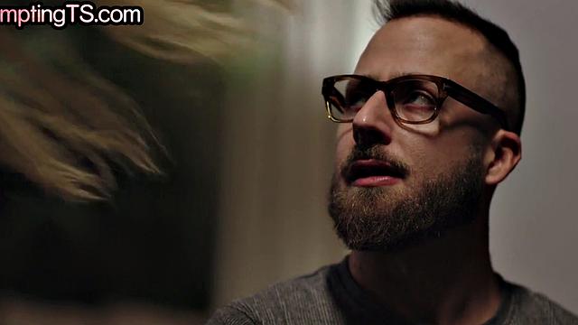 Big-titted transsexual loves fucking male in his anal hole