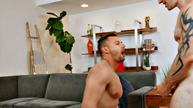 Cocksucking eager Jock banged by BF till cumshot