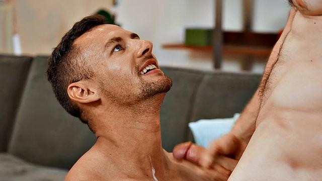 Cocksucking eager Jock banged by BF till cumshot