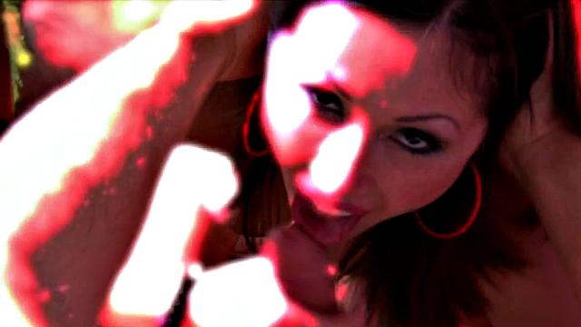 Busty lady barber bangs the customer