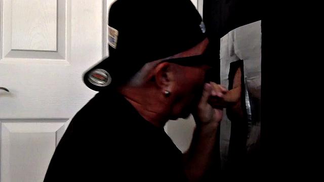 Cocksucking gloryhole DILF sucks in BJ at home