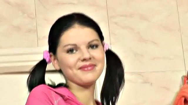 Sexy petite teen going solo with a dildo