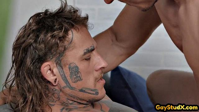 Inked alternative twinks in anal