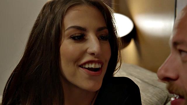 Hot Porn Star Spencer Bradley fucks client in her green lingerie