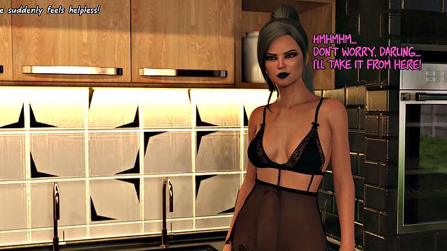 Futa3DX - Cum Thirsty Redhead Rides A Fat Futa Cock