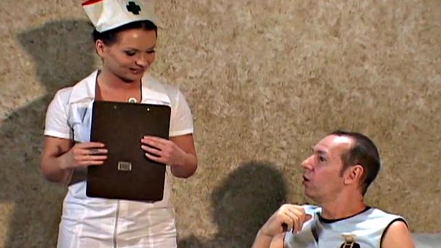 Nurse Katja Kassin Fucks her Patient and sucks his