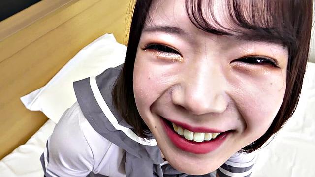 Cute Japanese Girl next door, Ayumi gets into costume to play