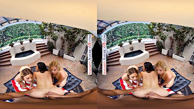 Три зрелые студентки делают минет спасателю и трахаются с ним на пляже.