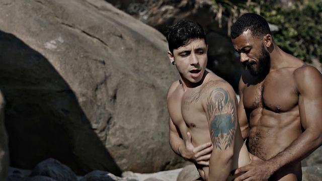 Bottom Hispanic stud gets his BBC fucked in orgy