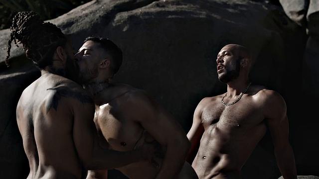 Bottom Hispanic stud gets his BBC fucked in orgy