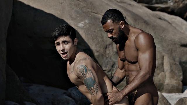 Bottom Hispanic stud gets his BBC fucked in orgy