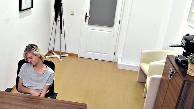 Skinny twink riding and sucking cock for cash in POV