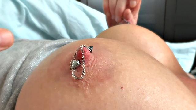He Plays With Big Tits Milf And Pierced Nipples