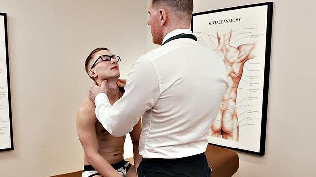 Petite twink barebacked by gaydaddy doctor in infirmary