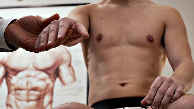 Petite twink barebacked by gaydaddy doctor in infirmary