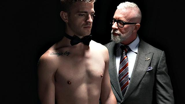 Obedient twink rimmed and gangbanged by gay daddies