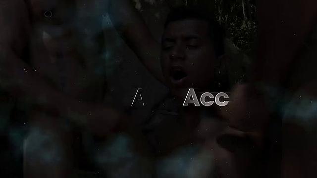 трое брутальных бразильцев разрывают друг друга в жёстком тройничке