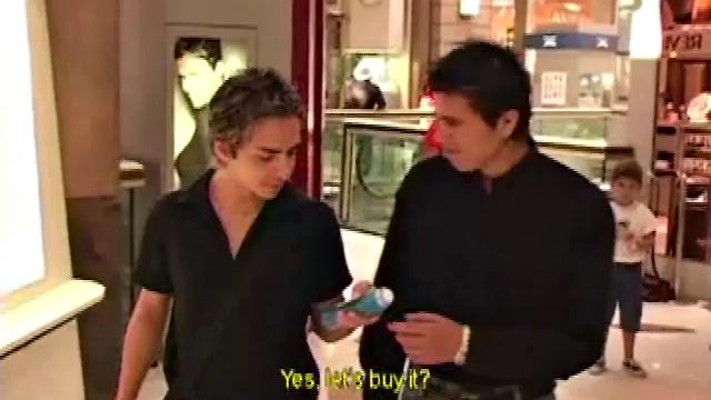 Salvador Lozano and Thomas Vega return from shopping and while in the bathroom they can't resist the desire to fuck. As the clothes come off the boys start sucking each other's big Latin cock.