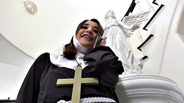 Slutty Teen Lesbian Fingers and Toys Her Nun Stepsis Before 69ing
