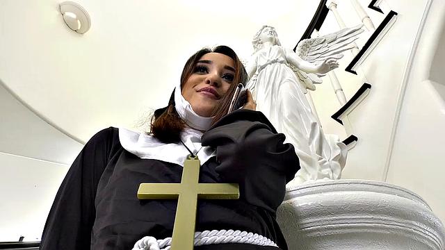 Slutty Teen Lesbian Fingers and Toys Her Nun Stepsis Before 69ing