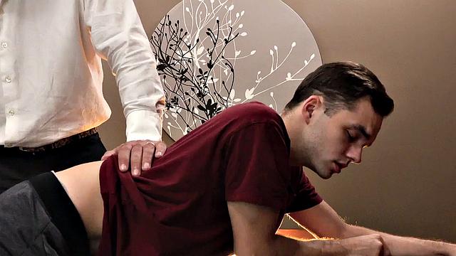 Petite twink spanked n wanked by DILF in office