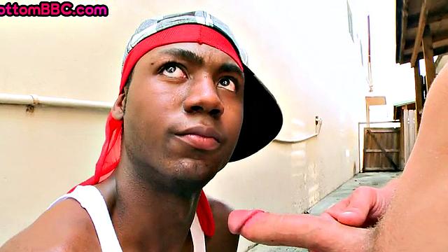 Shy Ebony picked up and assfucked outdoors in public