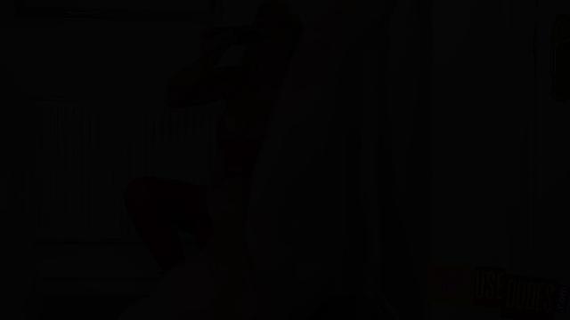 Latex domina pegging guy