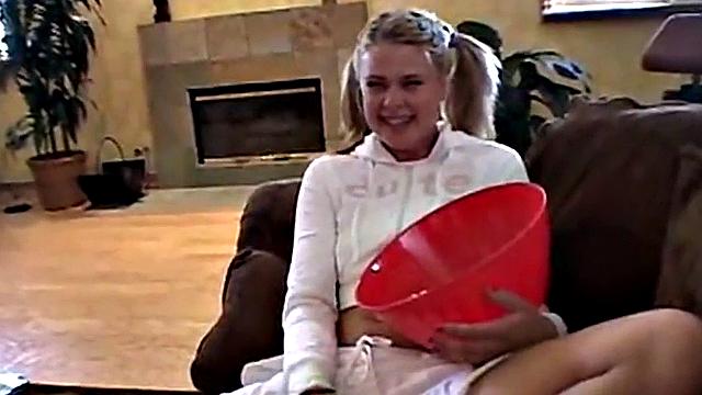 Amateur teens strip off and get into pajamas