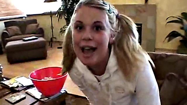 Amateur teens strip off and get into pajamas