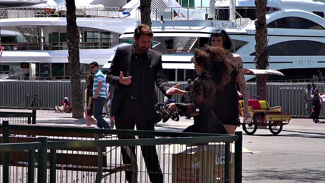 Petite naked teen humiliated in public by domina and master