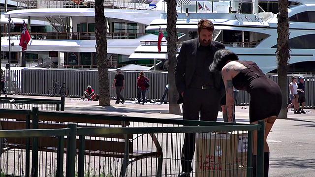 Petite naked teen humiliated in public by domina and master