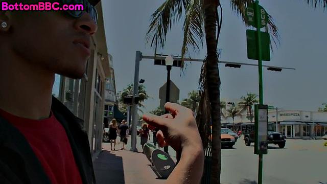 White dude cockriding handsome black guy