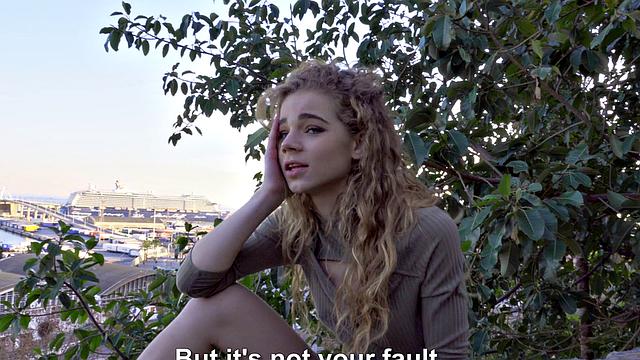 Watch this bald pussy get pounded doggy-style by a piercing-wearing outdoor babe