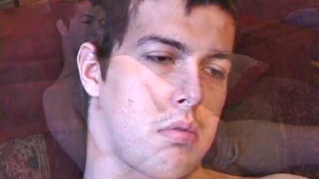 This shy guy has a major surprise in his pants. Luis takes his time stripping naked to reveal a nice looking cock, with a slight curve to it.