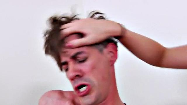 Blonde dominas dominate guys with strap-on in wild group sex action