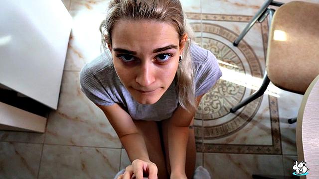 Teen In Knee Socks Gets Fucked In The Kitchen