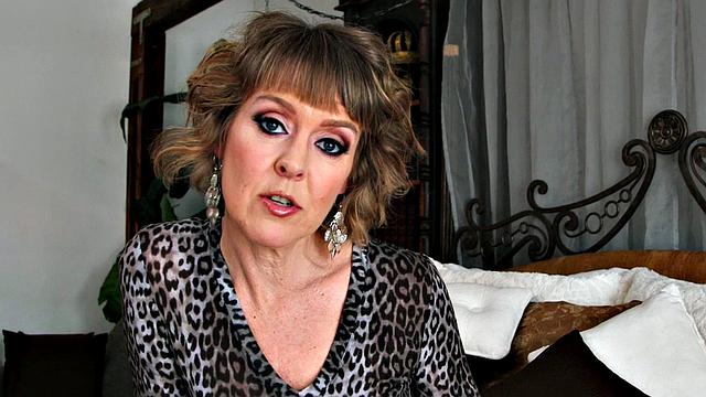 Stand-up comedian sits on hard cock