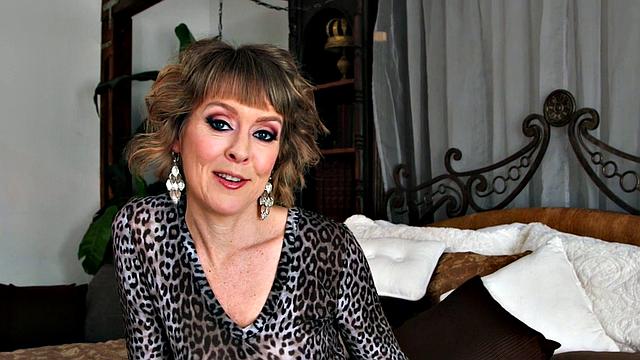 Stand-up comedian sits on hard cock