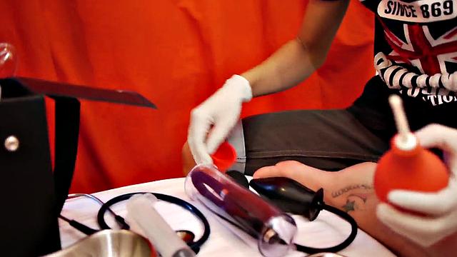 Slim Asian patient bred after oral and anal play