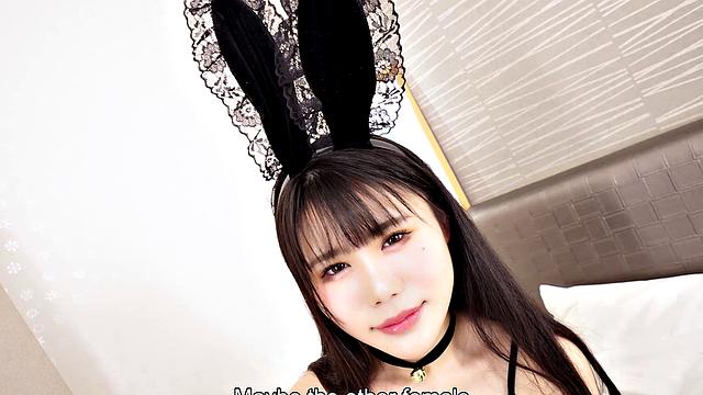 Sexy bunny Kei Muto came to suck today