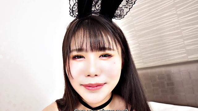 Sexy bunny Kei Muto came to suck today