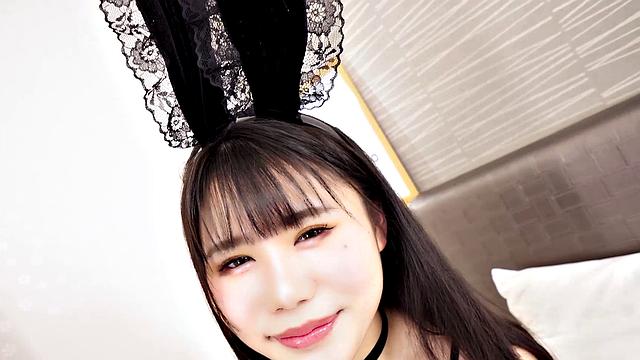 Sexy bunny Kei Muto came to suck today