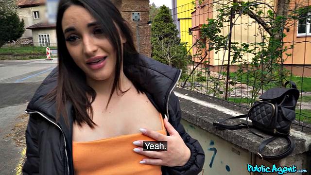 Italian Brunette Loses Her Phone